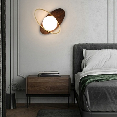 Globe Sconce Lights Modern Style Glass Sconce Light Fixture for Bedroom