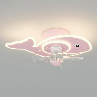 Kid's Bedroom Ceiling Fans Dolphin Acrylic LED Ceiling Light Fixture