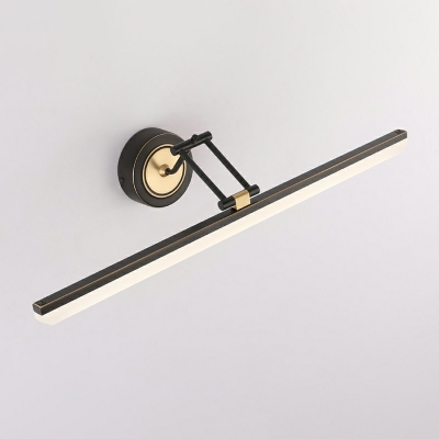 Modern Copper Led Bathroom Lighting with Linear Acrylic Shade Wall Mount Light in Natural Light