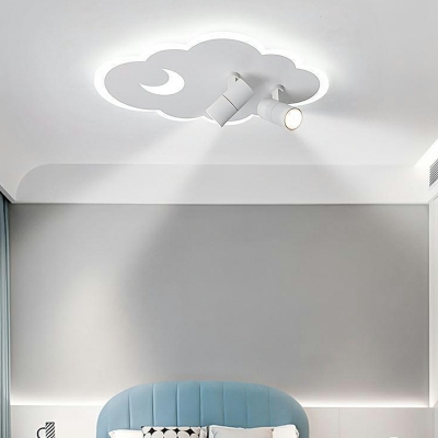 Modern Minimalist LED Ceiling Lamp Cute Cloud Ceiling Light Fixture with Spotlight