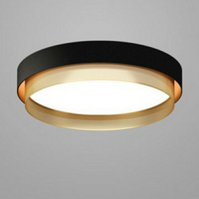 Modern Simple Acrylic Flush Mount Light Fixture Drum Shade LED Flush Mount Lamp