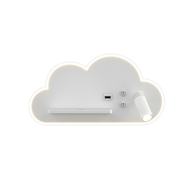 Nordic Cloud-shaped LED Wall Lamp Modern Mobile Phone Wireless Charging Wall Lamp