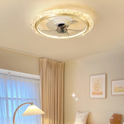 Nordic Creative Swing Ceiling Fan Lamp Modern Simple LED Ceiling Light Fixture for Bedroom