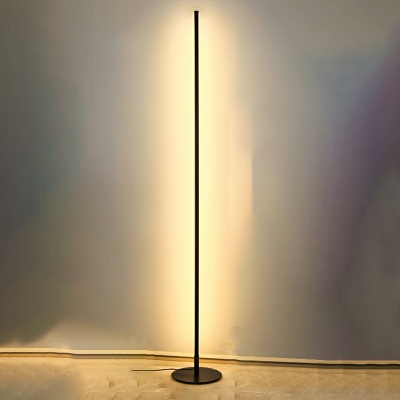 1-Light Floor Lights Contemporary Style Linear Shape Metal Standing Lamps