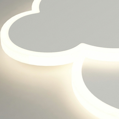 2-Light Flush Light Fixtures Kids Style Cloud Shape Metal Ceiling Mounted Lamp