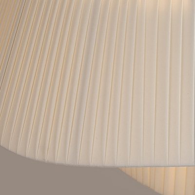 Contemporary Drum Pendant Light Fixture Silk Suspension Chandelier Lighting