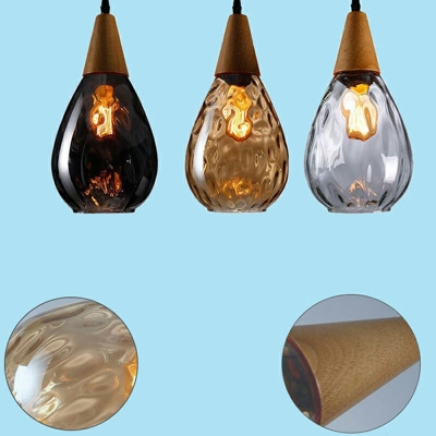 Contemporary Teardrop Shades Commercial Pendant Lighting Glass Pendant Light