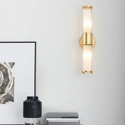 Crystal Sconce Light Fixture Cylinder Modern Wall Mounted Lamps for Living Room