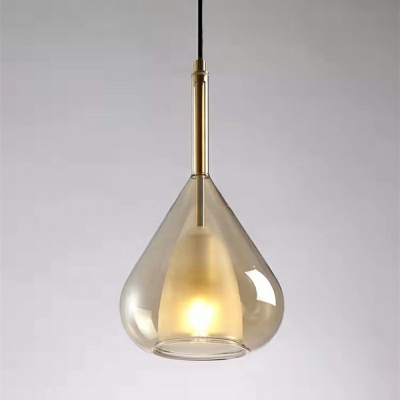 Glass 1 Light Hanging Ceiling Modern Pendant Light Fixtures for Dinning Room