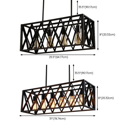 Industrial Loft Retro Style Chandelier Iron Chandelier Lighting Fixture for Restaurant Bar