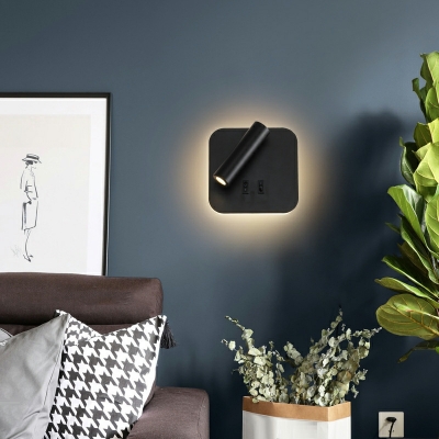 Modern Simple Bedside Wall Lamp Rotatable LED Aluminum Wall Light