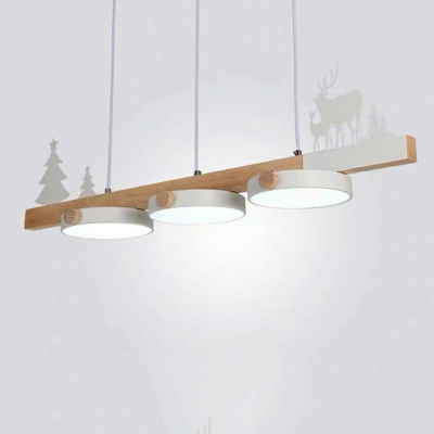 Nordic Creative Antler Island Light Modern Simple LED Macaron Linear Chandelier