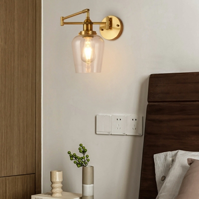 Sconce Lights Contemporary Style Glass Wall Sconce for Bedroom