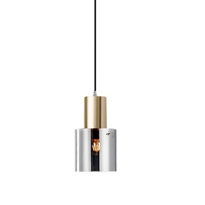 1-Light Ceiling Pendant Light Contemporary Style Cylinder Shape Metal Hanging Lamp Kit