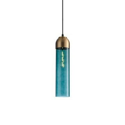 1-Light Ceiling Pendant Light Contemporary Style Cylinder Shape Metal Hanging Lamps Kit