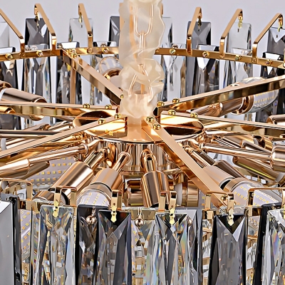22-Light Chandelier Lights Modernist Style Dome Shape Crystal Hanging Ceiling Light