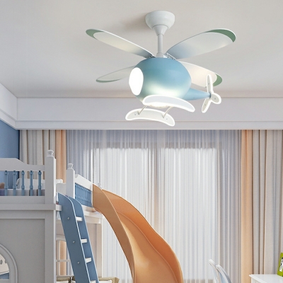 5-Light Pendant Lighting Modern Style Airplane Shape Metal Hanging Ceiling Lights