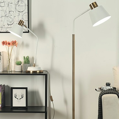 Contemporary Curved Neck Floor Standing Lamps Metal Standing Floor Lamp