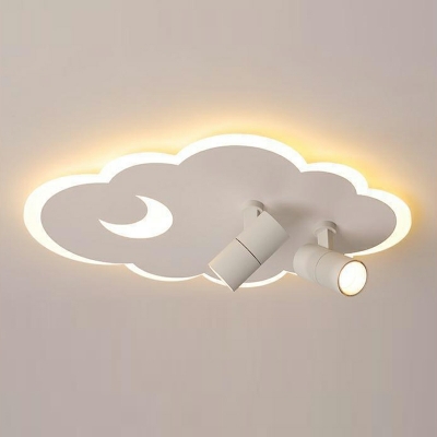 Modern Minimalist LED Ceiling Lamp Cute Cloud Ceiling Light Fixture with Spotlight