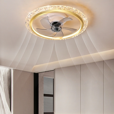 Nordic Creative Swing Ceiling Fan Lamp Modern Simple LED Ceiling Light Fixture for Bedroom