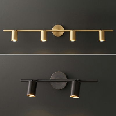 Post-modern Wall Sconce Simple Copper Bathroom LED Vanity Lighting Fixture