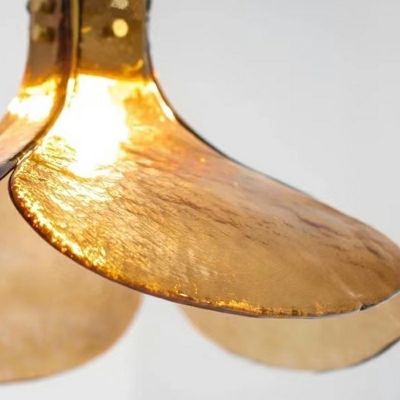 1-Light Ceiling Pendant Light Modern Style Cone Shape Glass Hanging Lamp Kit