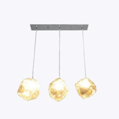 1-Light Ceiling Pendant Light Modern Style Geometric Shape Glass Hanging Lamp Kit