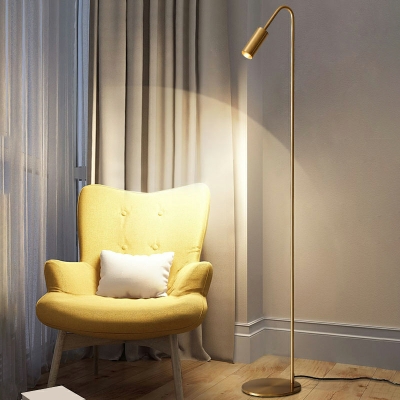 1 Light Floor Lamps Modern Style Metal Standard Lamps for Bedroom