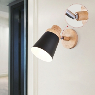 1-Light Sconce Lights Minimalism Style Bell Shape Metal Wall Lighting Fixtures
