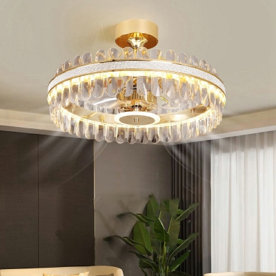 2-Light Hanging Ceiling Lights Contemporary Style Ring Shape Metal Pendant Lighting