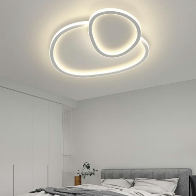 6-Light Flush Light Fixtures Minimalism Style Circle Shape Metal Ceiling Mounted Lights