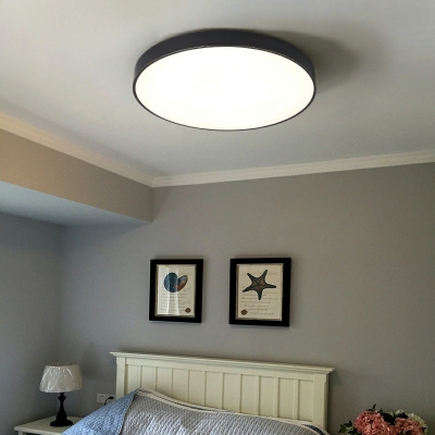 Copper Drum Flushmount Ceiling Lamp Modern Style LED Flush Mount Lighting for Bedroom