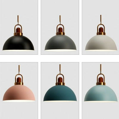 Dome Pendant Light Kit Modern Style Metal Ceiling Lamps for Living Room