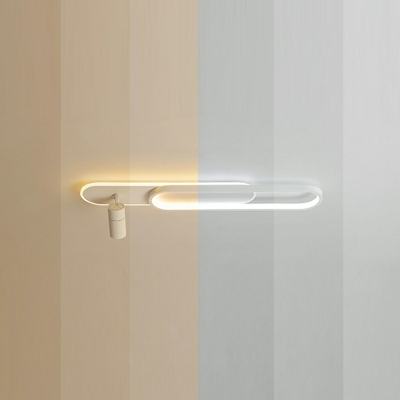Modern Minimalist Strip Flushmount Ceiling Light Creative LED Ceiling Lamp with Spotlight