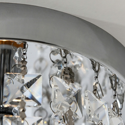 Modern Swirling Crystal Beads Flush Mount Lights Hanging Bold and Elegant Chandelier