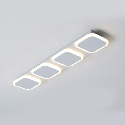 White Acrylic Flush Mount Light Fixture Metal LED Flush Mount Lamp