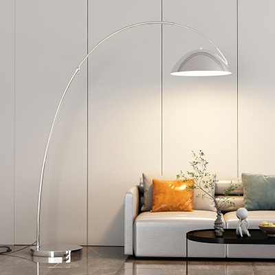 1-Light Floor Lamps Contemporary Style Dome Shape Metal Standing Lights