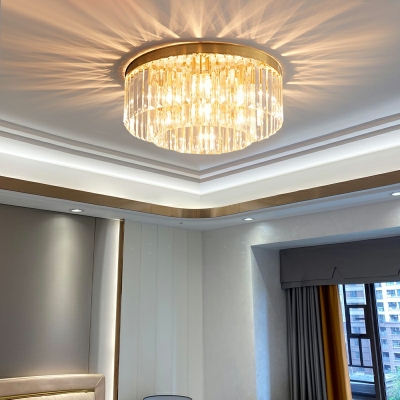 10-Light Flush Light Fixtures Modern Style Geometric Shape Metal Ceiling Mounted Lights