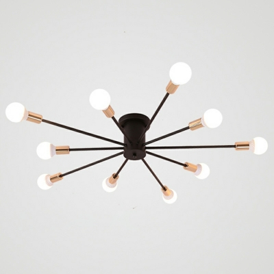 8 /10 Lights Flush Light Fixtures Contemporary Style Sputnik Shape Metal Ceiling Mounted Lights