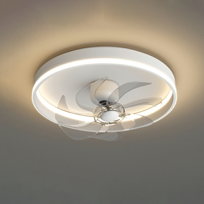 Nordic Fan Ceiling Light Modern Minimalist Moving Head LED Fan Light for Bedroom