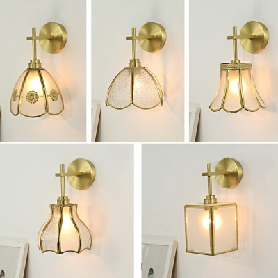Sconce Lights Industrial Style Glass Wall Sconce for Bedroom