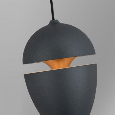 1-Light Suspension Pendant Modern Style Ovel Shape Metal Pendant Lighting