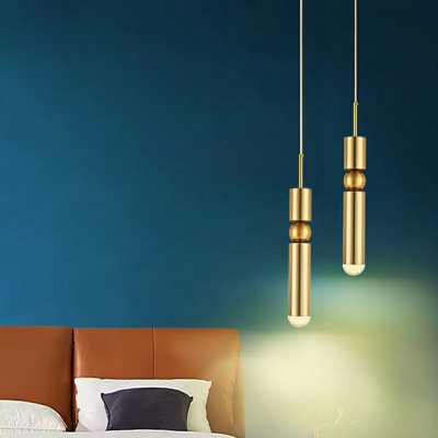 Contemporary Cylindrical Hanging Pendant Lights Metal Hanging Pendant Light