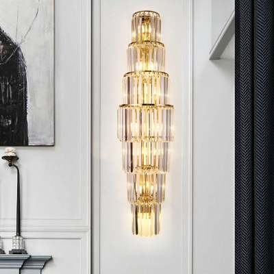Crystal Wall Lamp Fixture Light Luxury Wall Mounted Lamps for Living Room Hotel