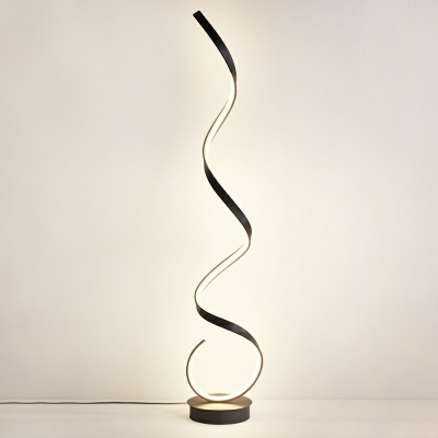 Minimalistic Linear Standing Floor Lamp Circular Base Floor Standing Lamps