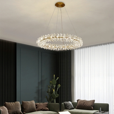 Modern Chandelier Lighting Fixtures Crystal Ceiling Lamp for Living Room