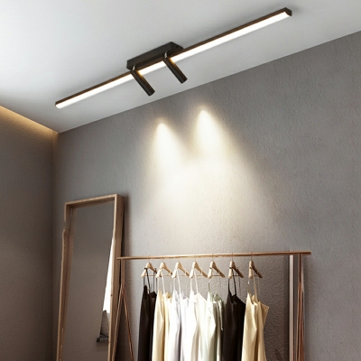 Modern Minimalist Strip LED Ceiling Light LED Ceiling Light with Spotlight