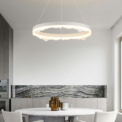 One layer Pendant Light Modern  Circle Ring Iron Chandelier Fixture for Living Room