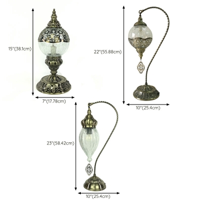 Turkish Retro Characteristic Table Lamp Creative Ice Crack Glass Table Lamp