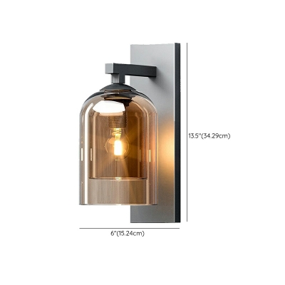 Wall Mounted Light Modern Style Glass Sconce Light for Living Room